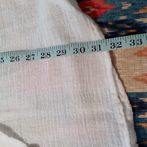 Rip Curl Ladies White Gauze Beach Cover Up/ Top Size Large Lace V-Neck - Picture 13 of 13